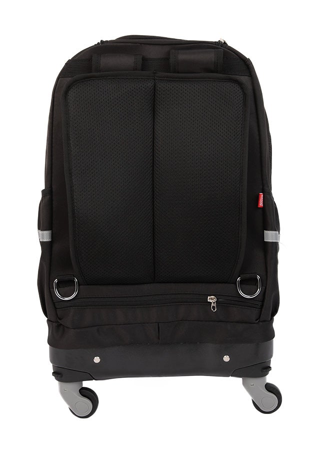 بريما حقيبة مدرسية بحجم 20 إنش | حقيبة أنيقة للمدارس مع 4 عجلات قابلة للإزالة ومقلمة مرفقة ومساحة داخلية منظمة ومقاس مثالي للكتب بلون أسود عملي ومتين - Image 1