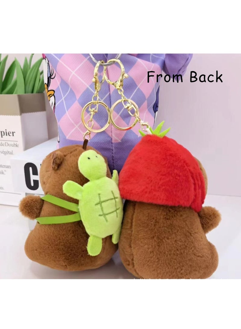 2-Piece, Capybara Key Rings, Key Chains for Bags Luggages and Car Keys