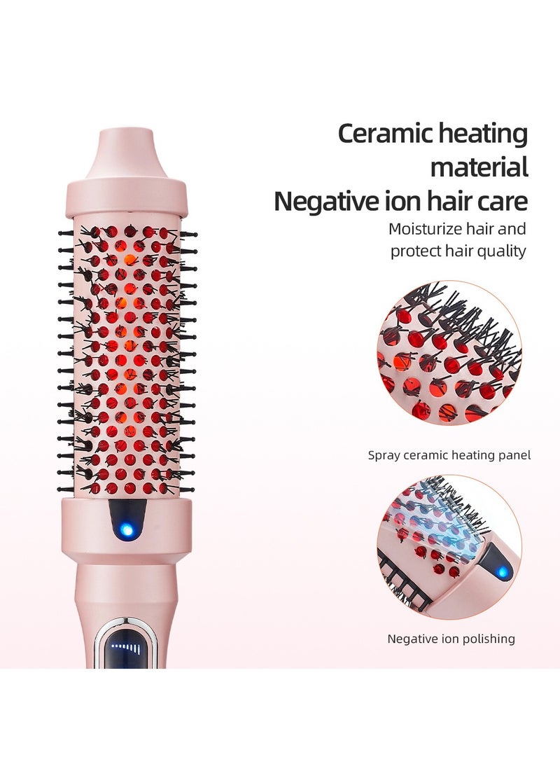 عام مشط تجعيد بالأشعة تحت الحمراء - مشط تسريح ثنائي الوظيفة (تجعيد وتنعيم)، خاص لتكثيف الشعر القصير، فرشة تجعيد منزلية، أيونات سالبة للعناية بالشعر، تصميم مقاوم للحرارة، درجة حرارة قابلة للتعديل - Image 4