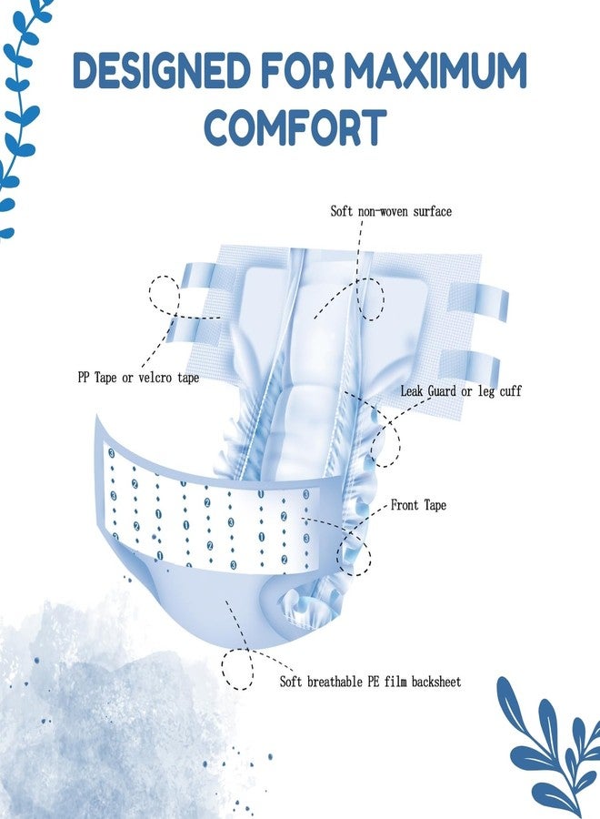 Lyfcare Open Tape Adult Diaper Large Size (L) - 60 Units (Pack of 6) | Unisex Diapers Open Tape | Waist (76-147 cm) | Wetness Indicator, Super absorb, 360° Protection & 0% Leakage | For Men & Women - Image 5
