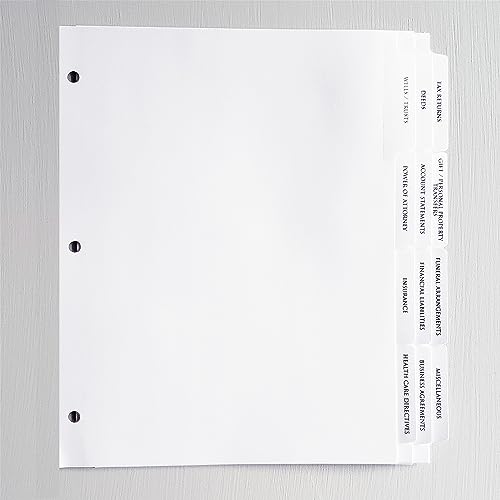 Nancy Nikko Estate Planning Portfolio 3-Ring Binders – Leather Like Feel with Gold Debossed Title. Dividers and Sheet Protectors Included (Estate Planning Portfolio, Navy, 2" Capacity) - Image 3