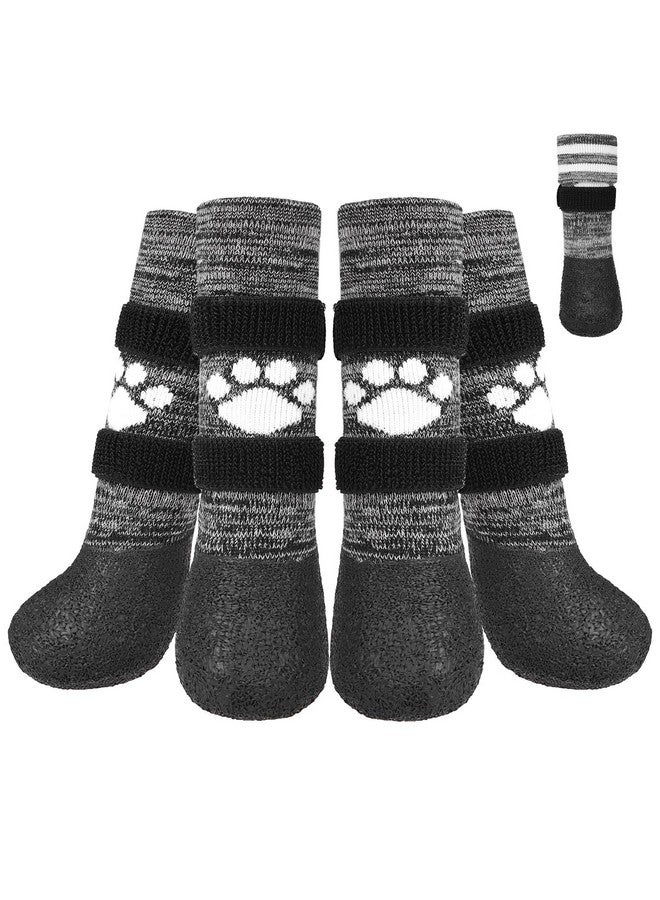 كولتيل جوارب مضادة للانزلاق للكلاب لمنع لعق الكفوف للرصيف الساخن/المبلل، أحذية طويلة مقاومة للماء للكلاب الثلجية وحماة الكفوف مع حزام للتحكم في الجر للأرضيات الخشبية للكلاب الصغيرة والمتوسطة والكبيرة - Image 1