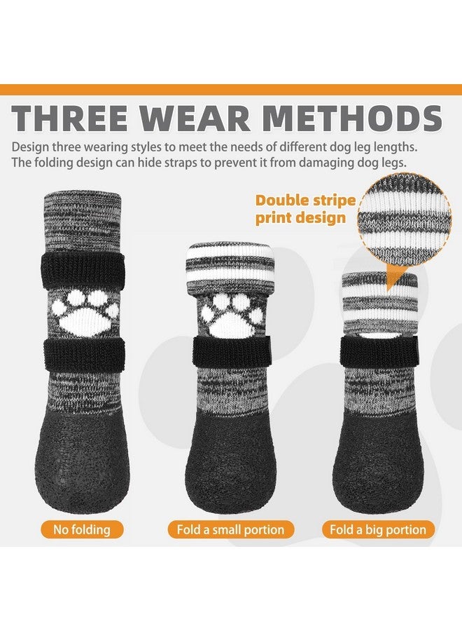 كولتيل جوارب مضادة للانزلاق للكلاب لمنع لعق الكفوف للرصيف الساخن/المبلل، أحذية طويلة مقاومة للماء للكلاب الثلجية وحماة الكفوف مع حزام للتحكم في الجر للأرضيات الخشبية للكلاب الصغيرة والمتوسطة والكبيرة - Image 2