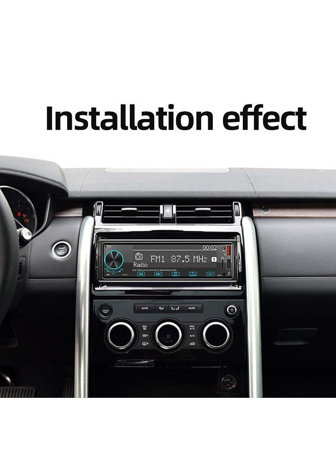 Single Din Car Stereo Receiver 1 Din MP3 Player FM DAB Radio with Full-Touching Button Support Hands-Free Calling USB Charging U-Disk/TF Card/AUX-IN BT
