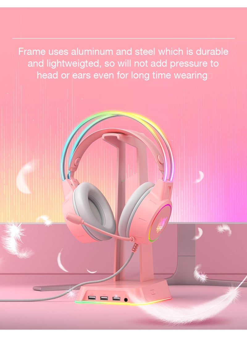 أونيكوما سماعة رأس سلكية للألعاب X15 Pro مع ميكروفون وإضاءة LED - Image 4