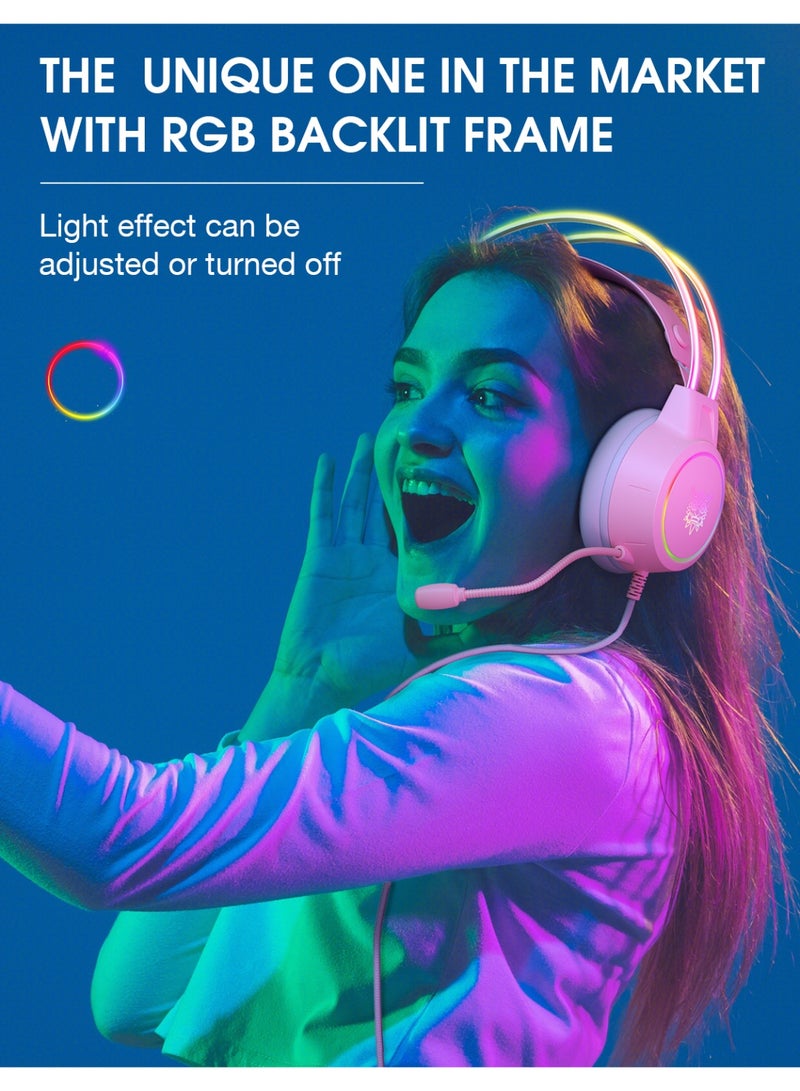 أونيكوما سماعة رأس سلكية للألعاب X15 Pro مع ميكروفون وإضاءة LED - Image 3