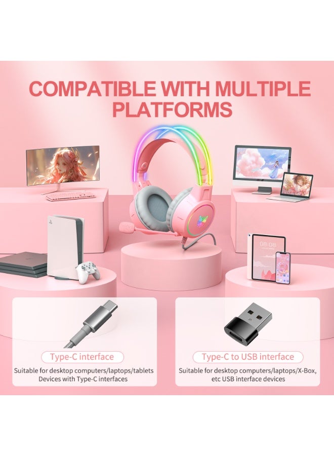 أونيكوما سماعة رأس سلكية للألعاب X15 Pro مع ميكروفون وإضاءة LED - Image 2