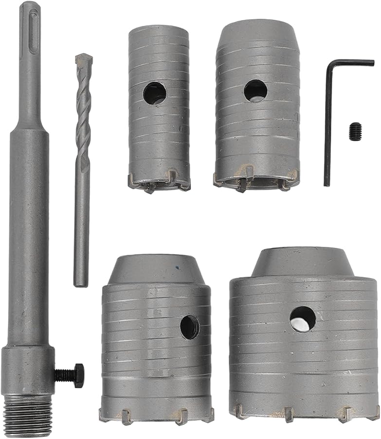 طقم منشار ثقب الخرسانة 30 مم 40 مم 50 مم 65 مم مجموعة مثقاب للطوب والحجر والجدار والبلاط - Image 1