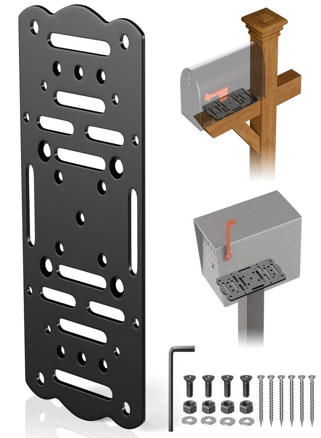 Dabolang Metal Mailbox Mounting Bracket,Universal Post Mount Mailboxes Board,Mailbox Bracket for 4x4 Wood or Hollow Posts,Mailbox Mounting Plate Compatible with Most Sizes of Post Mount Mailboxes - Image 1