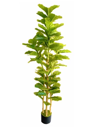 6ft (180cm) Artificial Fiddle Leaf Fig Tree with Natual Wood Trunk, Tall Fake Tree,…