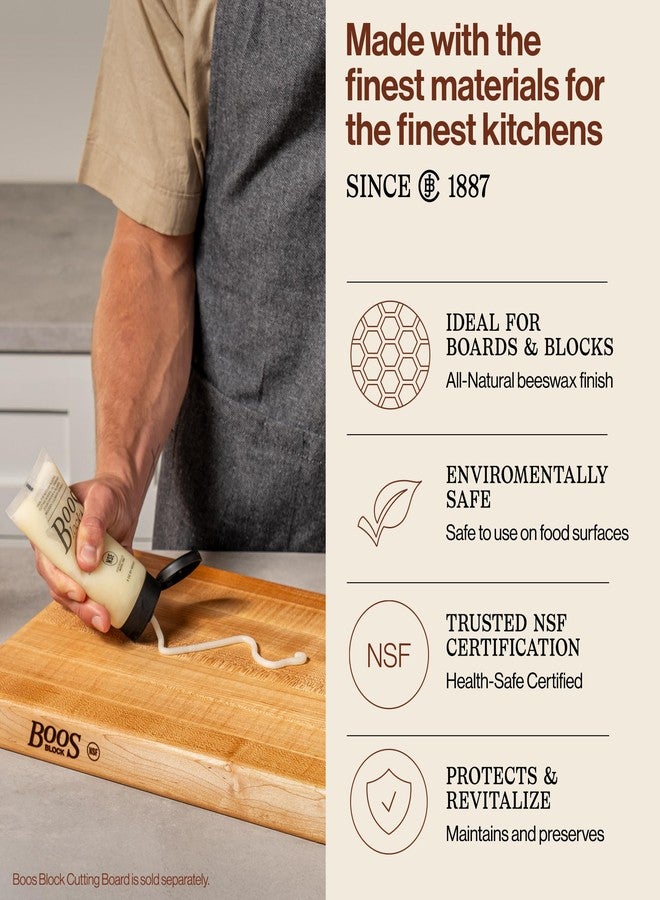 John Boos Block All-Natural Board Cream for Butcher Blocks and Cutting Boards, 5 oz - Wood Conditioner & Sealer for Maintenance and Protection, Safe Formula with Beeswax & Mineral Oil - Image 3