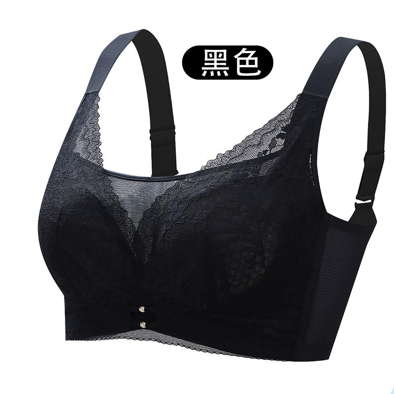 Latex Cotton Thin Cup Tube Top Bra For Big Breasts, Push-Up, Breathable, Adjustable, Breast-Retracting, Anti-Sagging, Large Size Bra - Image 1