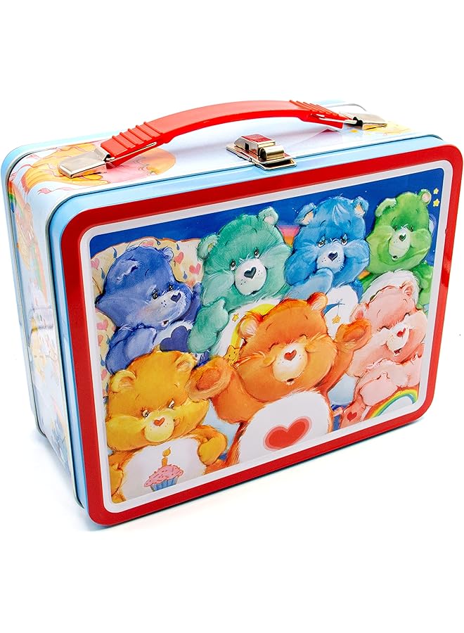 erorex Care Bears Fun Box Sturdy Tin Storage Box With Plastic Handle And Embossed Front Cover Officially Licensed Care Bears Merchandise And Collectible Gifts One Size  - Image 1