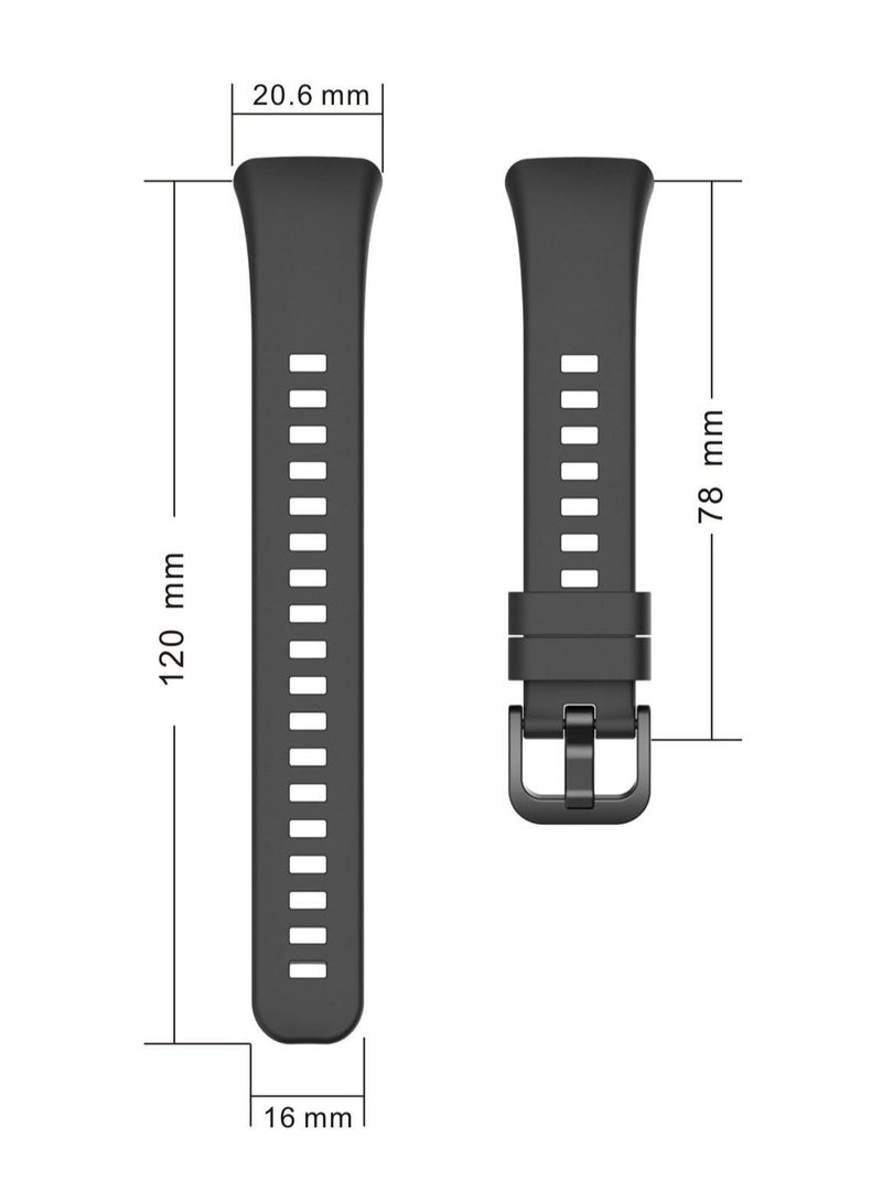 11-Piece Silicone Replacement Straps For Honor Band 6 Multicolour， Huawei Watch Silicone Replacement Strap ，Silicone Replacement Straps For Huawei Band 6，Honor Band 6  - Image 4