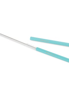 BRIGHTLY LABS Set of 4 Stainless Steel Reusable Straws with Cleaning Brush - Eco-Friendly Metal Drinking Straws Set for Sipping and Savoring Your Favorite Beverages  - Image 3