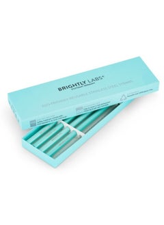 BRIGHTLY LABS Set of 4 Stainless Steel Reusable Straws with Cleaning Brush - Eco-Friendly Metal Drinking Straws Set for Sipping and Savoring Your Favorite Beverages  - Image 5