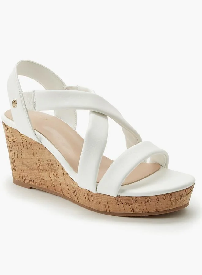 Surestep Women Cross Strap Wedge Heel Sandals