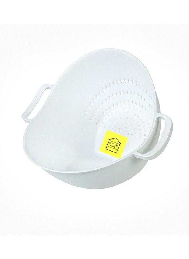 Concept home - Machine Basket Rice Wash Sieve Strainer White 22.8x26.5x19.5 cm - Image 1