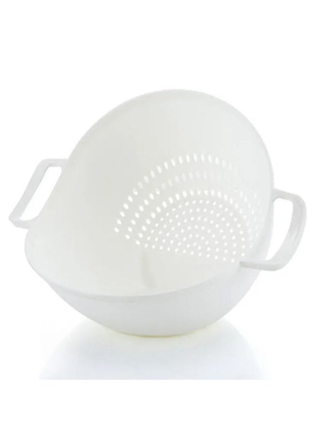 Concept home - Machine Basket Rice Wash Sieve Strainer White 22.8x26.5x19.5 cm - Image 1