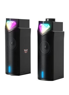 Onikuma L1 2-in-1 Speaker Bluetoot  and USB with RGB Lighting, , 10W Power, Volume Control – Compact Design-BLACK