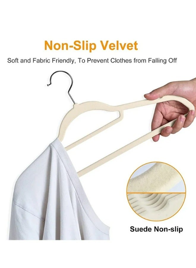 Arabest 50 Pack Velvet Suit Hangers Clothes Anti-Slip Ultra-Thin,Space-Saving,Sturdy and Durable,Suitable for Coats,Suits,Shirts and Skirts  - Image 2
