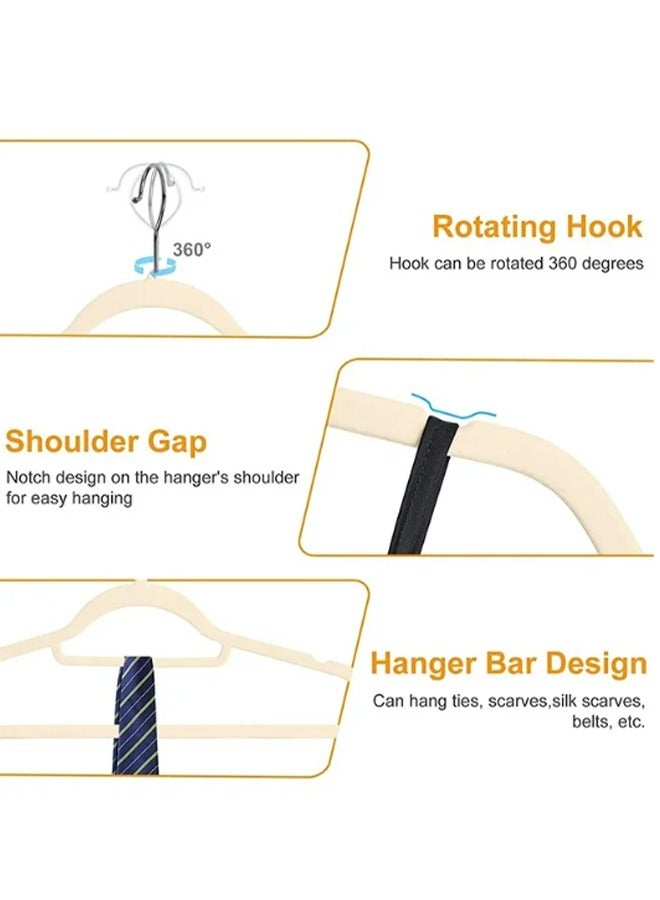 Arabest 50 Pack Velvet Suit Hangers Clothes Anti-Slip Ultra-Thin,Space-Saving,Sturdy and Durable,Suitable for Coats,Suits,Shirts and Skirts  - Image 4