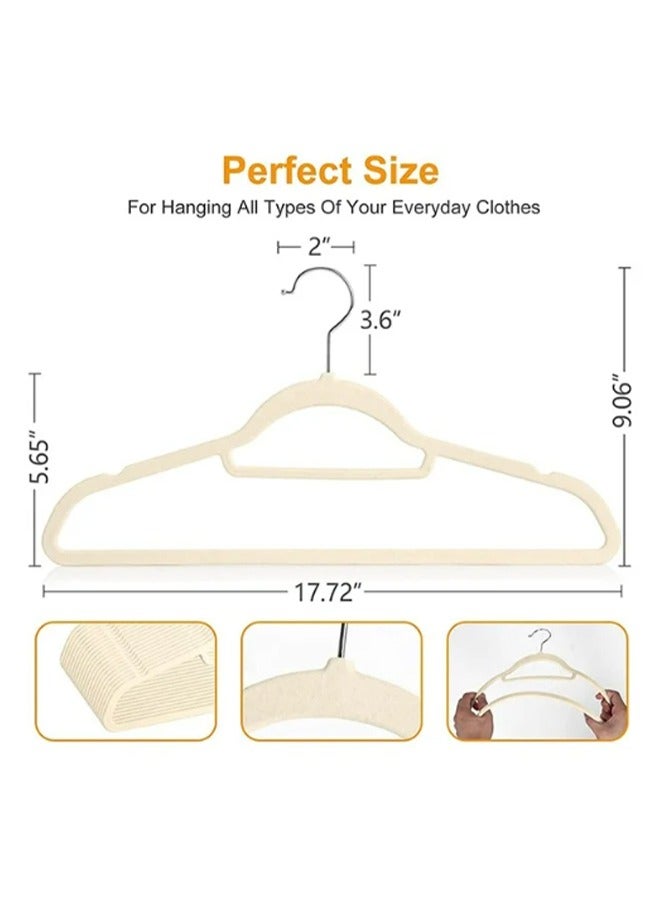 Arabest 50 Pack Velvet Suit Hangers Clothes Anti-Slip Ultra-Thin,Space-Saving,Sturdy and Durable,Suitable for Coats,Suits,Shirts and Skirts  - Image 3