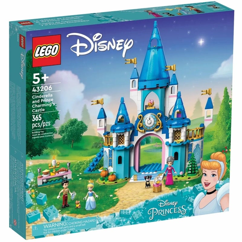 LEGO - Disney Cinderella and Prince Charming's Castle 365 Pieces - 43206 - Image 1