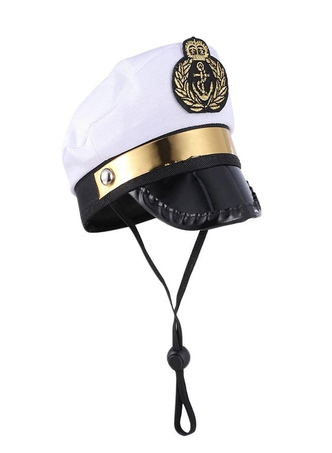 Soochat Pet Captain Hat Dog Sailor Hat Puppy Cat Sailor Outfit Halloween Cosplay Costume Hats - Image 1