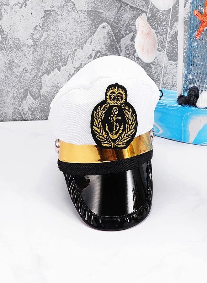 Soochat Pet Captain Hat Dog Sailor Hat Puppy Cat Sailor Outfit Halloween Cosplay Costume Hats - Image 3