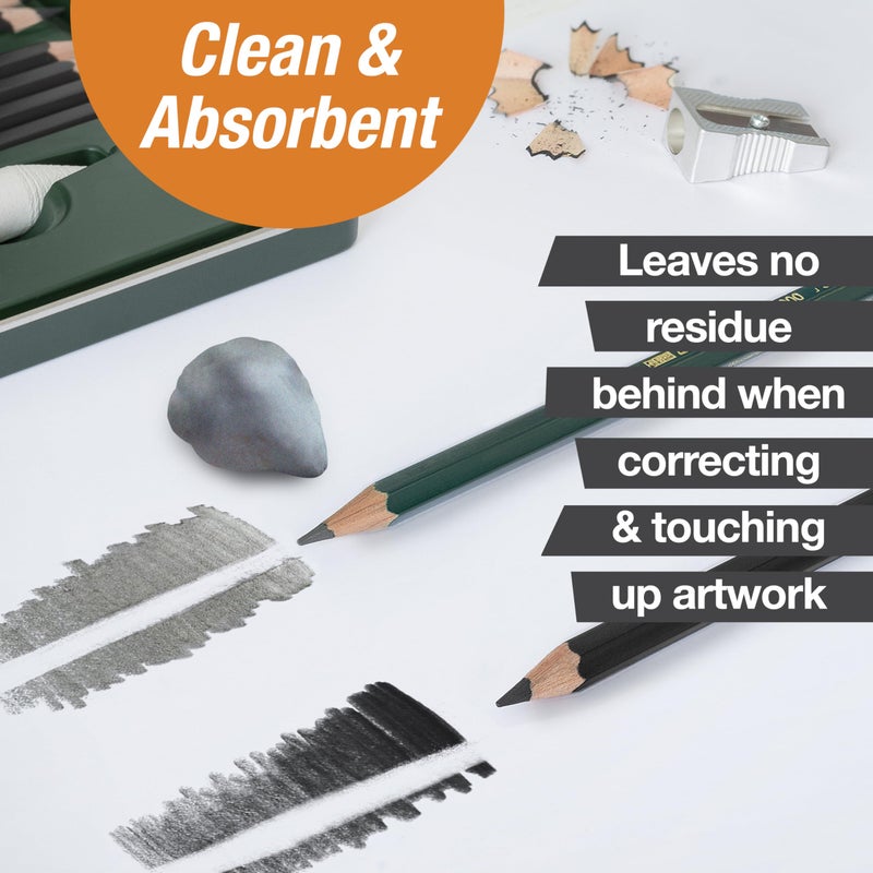 Faber-Castell Erasers - Drawing Art kneaded Erasers, Large Size Grey - 4 Pack - Image 4