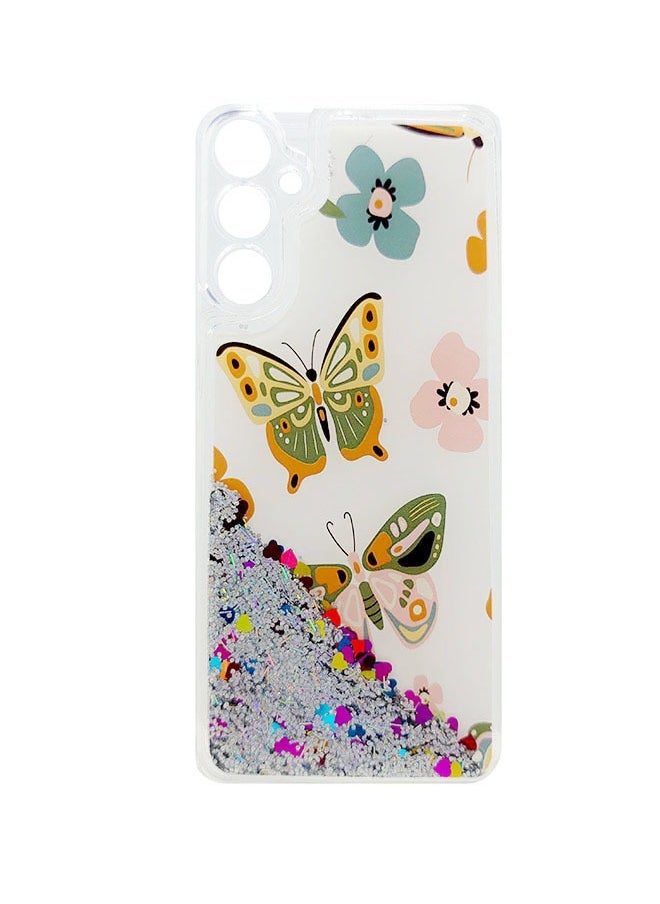 EYE CATCH Samsung Galaxy A24 Case For Women Girls Liquid Glitter Cover Sparkly Clear Shiny Bling Sparkle Phone Back Accessory Protection For Samsung Galaxy A24 Case Transparent  - Image 1