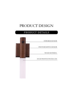 SYOSI Motion Sensor Light Indoor, Stick on Motion Wall Light Wooden Wall Sconce Wooden LED Wall Sconce Indoor Rechargeable Wooden Wall Light for Hallway, Stair, Closet, Shelf, Bathroom, Kitchen  - Image 5