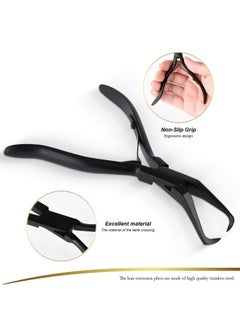 Ehdis Hair Extension Pliers Stainless Steel Hair Extension Tools Microlink Bead Remover Pliers For Hair Extensions Removal Micro Ring Beads Opener (Type2)  - Image 3