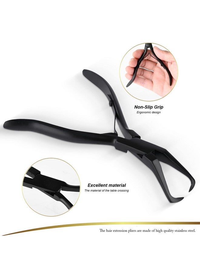 Ehdis Hair Extension Pliers Stainless Steel Hair Extension Tools Microlink Bead Remover Pliers For Hair Extensions Removal Micro Ring Beads Opener (Type2) - Image 3