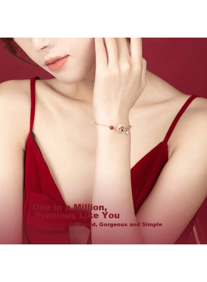 Manhe S925 Silver Slim Waist Bracelet For Women, New Style Beaded Bracelet elry, Birthday Gift For Wife Or Girlfriend - Image 4