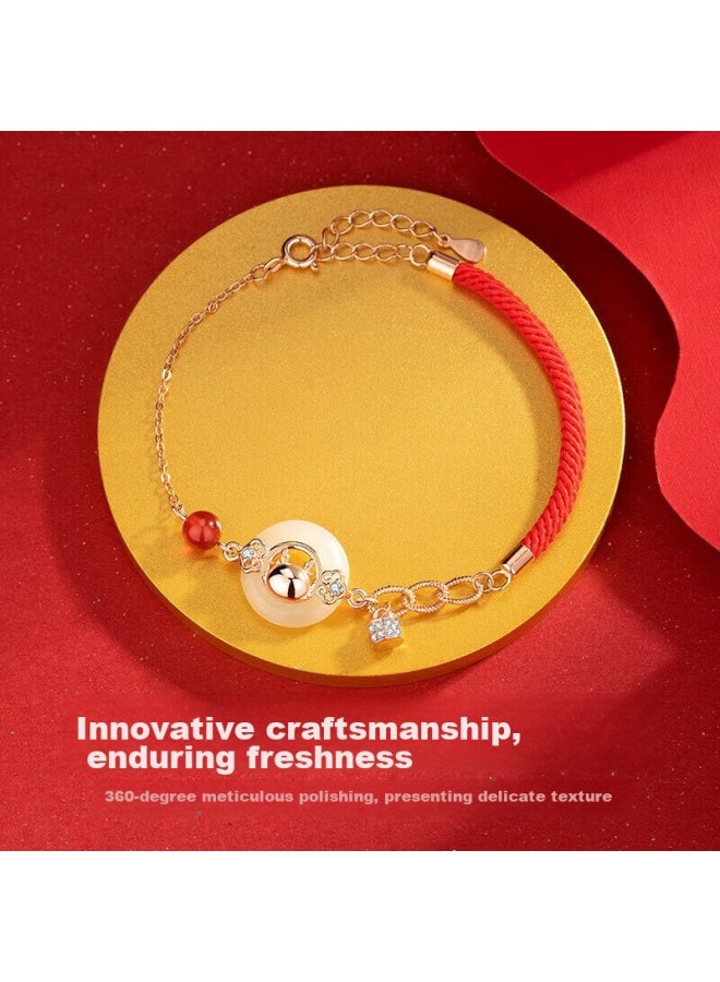 Manhe S925 Silver Slim Waist Bracelet For Women, New Style Beaded Bracelet elry, Birthday Gift For Wife Or Girlfriend - Image 3