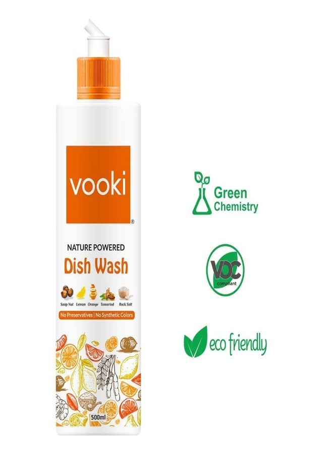 Vooki Nature Powered Natural Dish Wash Gel, No Preservatives, No Synthetic Colors - 500 ml (Pack of 1) - Image 5