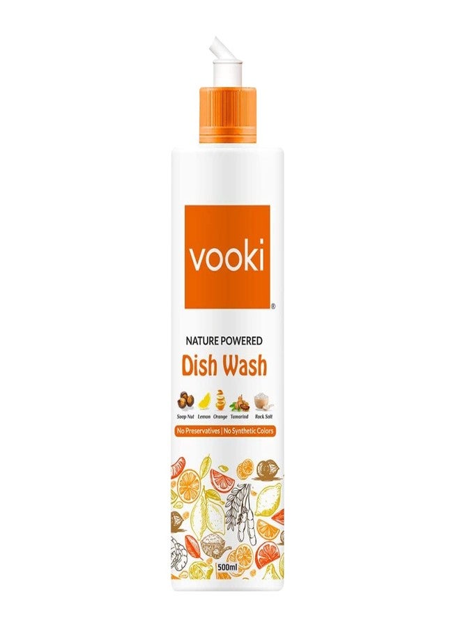 Vooki Nature Powered Natural Dish Wash Gel, No Preservatives, No Synthetic Colors - 500 ml (Pack of 1) - Image 1