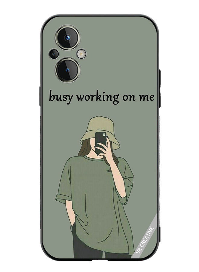 VR CREATIVE Protective Case Cover For OnePlus Nord N20 5G Busy Working On Me Design Multicolour - Image 1