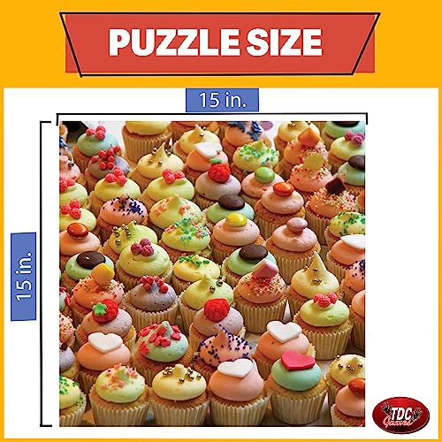 TDC Games World’s Most Difficult Jigsaw Puzzle, Double Sided Cupcakes - 500 Pieces - Image 4