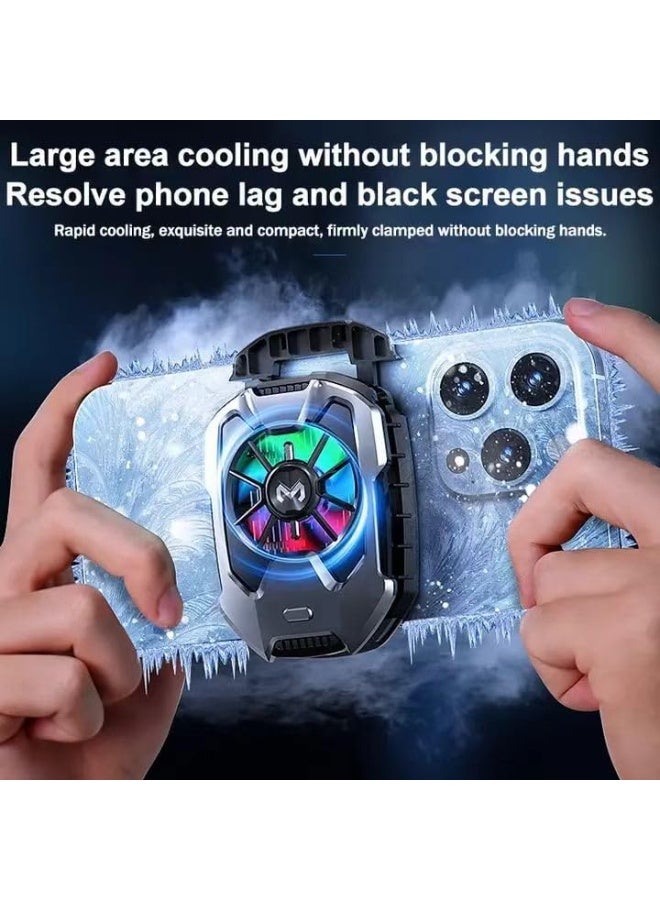 Cell Phone Cooler for Gaming,Live Streaming, Fan 25W Mobile for 2.36-3.4 inches  , Cellphone Radiator (Black) - Image 3
