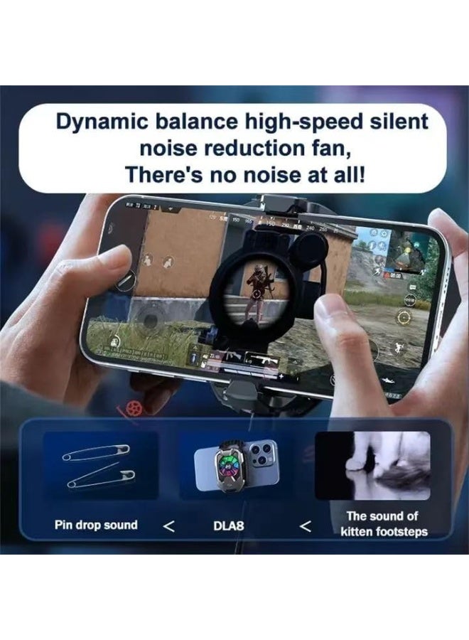 Cell Phone Cooler for Gaming,Live Streaming, Fan 25W Mobile for 2.36-3.4 inches  , Cellphone Radiator (Black) - Image 5