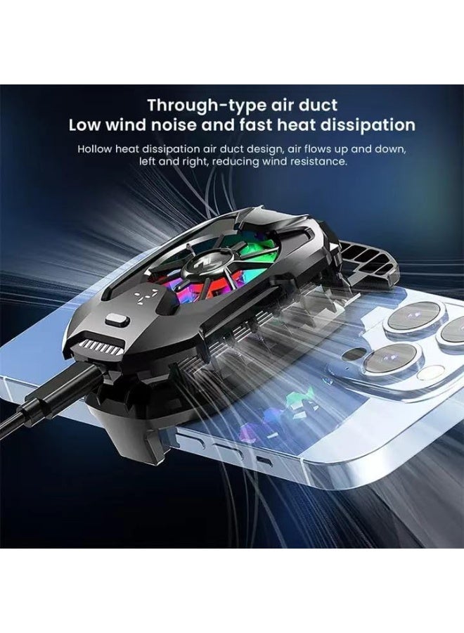 Cell Phone Cooler for Gaming,Live Streaming, Fan 25W Mobile for 2.36-3.4 inches  , Cellphone Radiator (Black) - Image 2