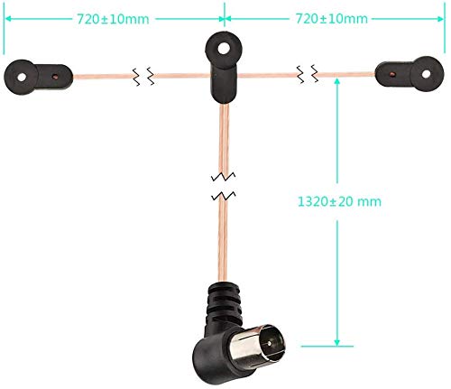 Bingfu FM Antenna FM Dipole Antenna 75 Ohm Indoor FM Radio Antenna AM Loop Antenna for Pioneer Onkyo Yamaha Marantz Indoor Bluetooth Home Stereo Receiver AV Audio Video Home Theater Receiver Tuner - Image 4