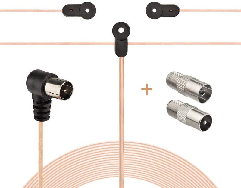 Bingfu FM Antenna FM Dipole Antenna 75 Ohm Indoor FM Radio Antenna AM Loop Antenna for Pioneer Onkyo Yamaha Marantz Indoor Bluetooth Home Stereo Receiver AV Audio Video Home Theater Receiver Tuner - Image 3
