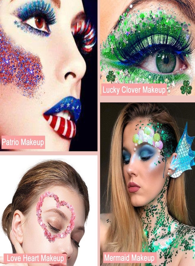 Boko 50ML Body Glitter Gel, Red White Blue 4th of July Chunky Glitter for Face Hair Body Makeup, Patriotic Glitter for USA Independence Day Memorial Day Veterans Day Flag Party Rave Accessories - Image 5