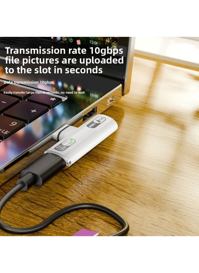 Generic TYPE-C Headset 1-2 Adapter Supports 100WPD Fast Charging 10GB Transmission Call 2-in -1 Converter-Interface Form:Audio 202c-100 Gray  - Image 5