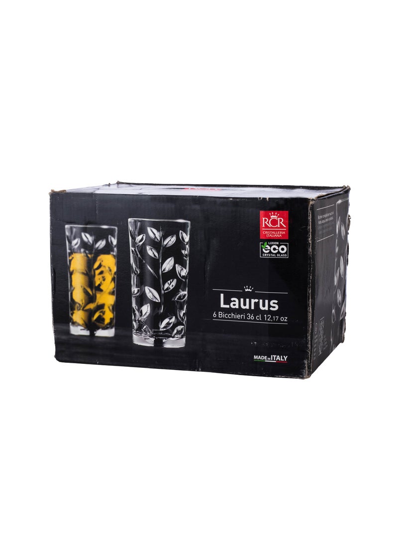 RCR Italian Crystal Water Glasses Set of 6 - Image 5