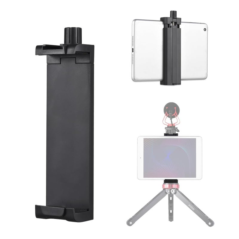 FKU 360° IPAD Tablet Mount Adapter for Tripod Camera Stand Clip Bracket with Adjustable Clamp for Smartphones & All Types of Tripods (Tablet IPAD Holder Clamp) - Image 1